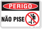 Placa Perigo Não Pise
