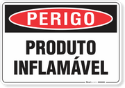 Placa Perigo Produto Inflamável