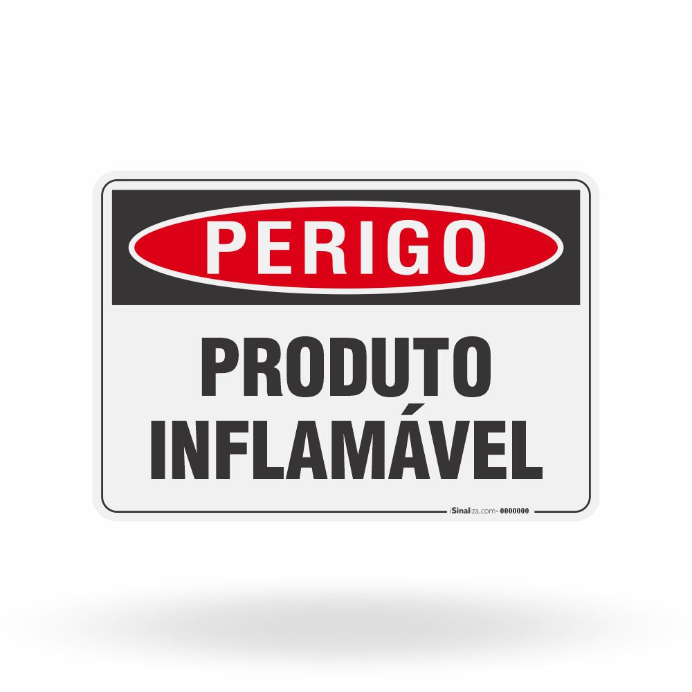 Placa Perigo - Produto Inflamável