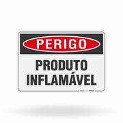 Placa Perigo - Produto Inflamável