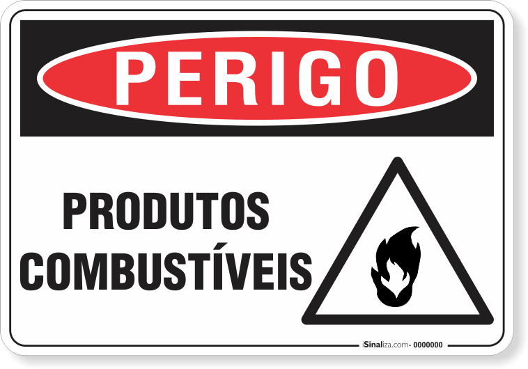 Placa Perigo Produtos Combustíveis