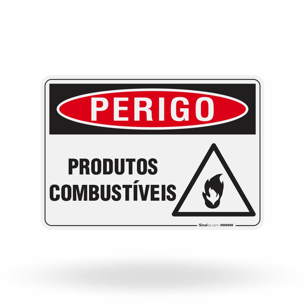 Placa Perigo - Produtos Combustíveis