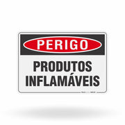 Placa Perigo - Produtos Inflamáveis