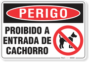 Placa Perigo Proibido A Entrada De Cachorro