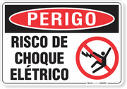 Placa Perigo Risco De Choque Elétrico