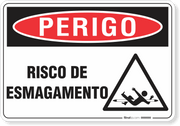 Placa Perigo Risco De Esmagamento