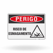 Placa Perigo - Risco de Esmagamento