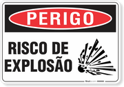 Placa Perigo Risco De Explosão