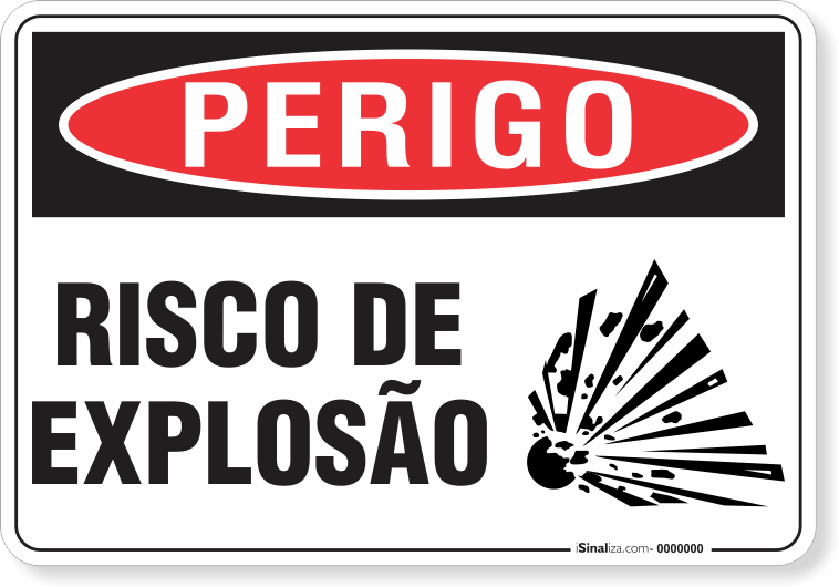 Placa Perigo Risco De Explosão