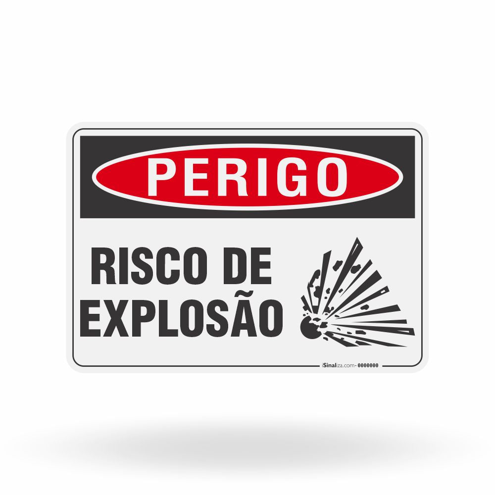 Placa Perigo - Risco de Explosão