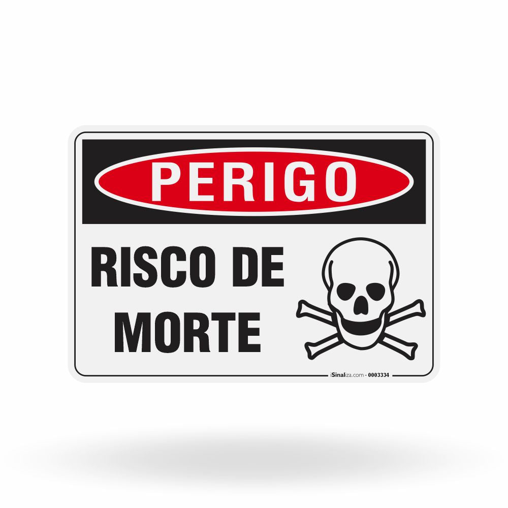 Placa Perigo - Risco de Morte