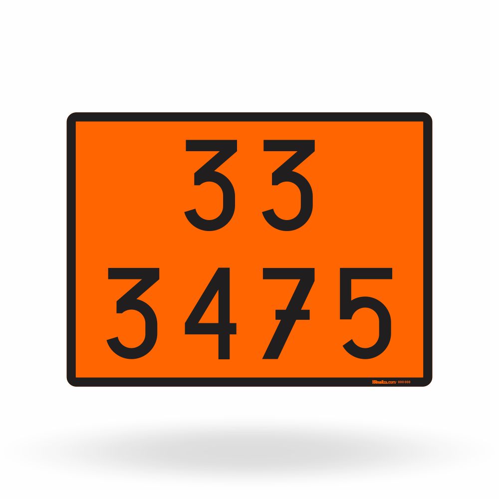 Painel de Segurança ONU - 33 - Mistura de Etanol e Gasolina - 40x30 cm
