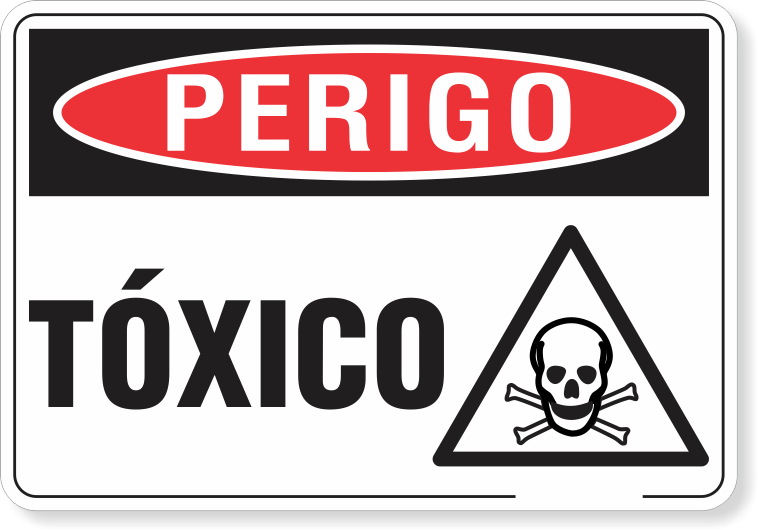 Placa Perigo Tóxico