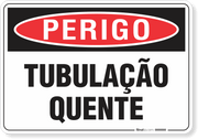 Placa Perigo Tubulação Quente