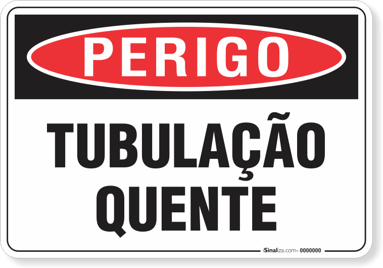 Placa Perigo Tubulação Quente