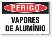 Placa Perigo Vapores De Alumínio