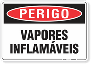 Placa Perigo Vapores Inflamáveis