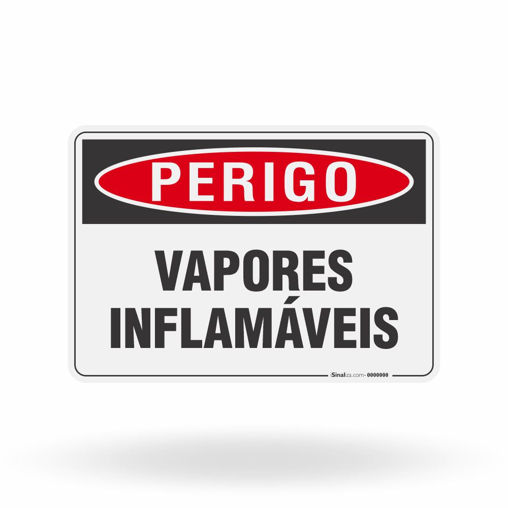 Placa Perigo - Vapores Inflamáveis
