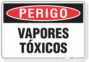 Placa Perigo Vapores Tóxicos