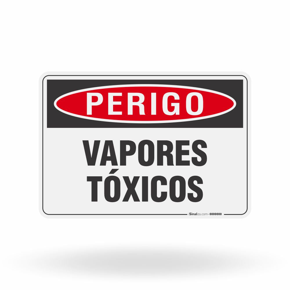 Placa Perigo - Vapores Tóxicos