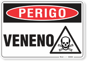 Placa Perigo Veneno