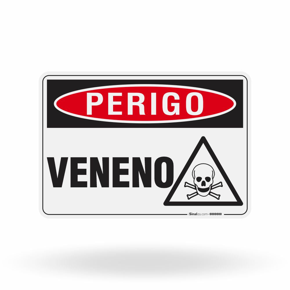 Placa Perigo - Veneno