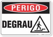 Placa Perigo  Degrau