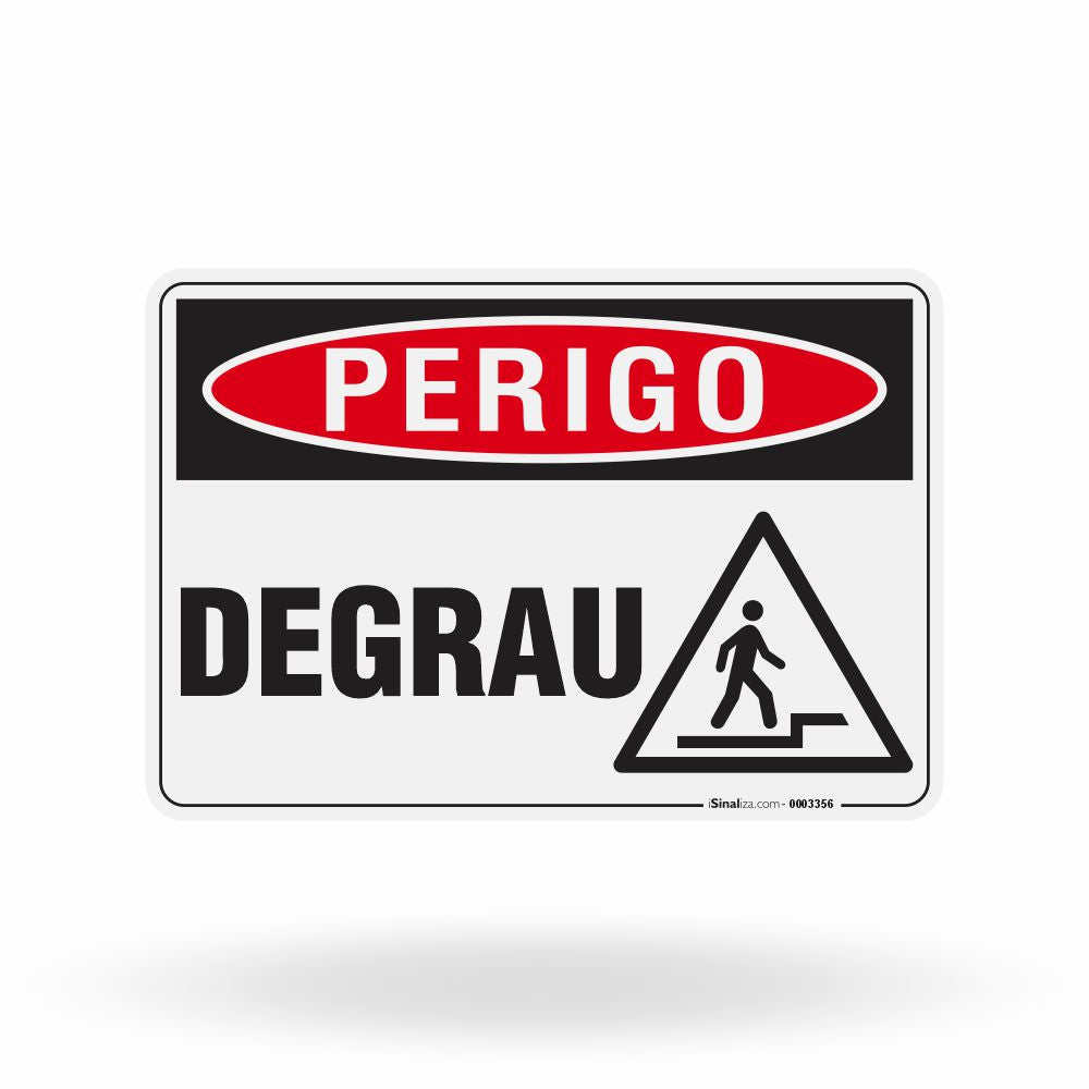 Placa Perigo - Degrau