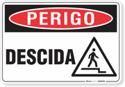 Placa Perigo  Descida