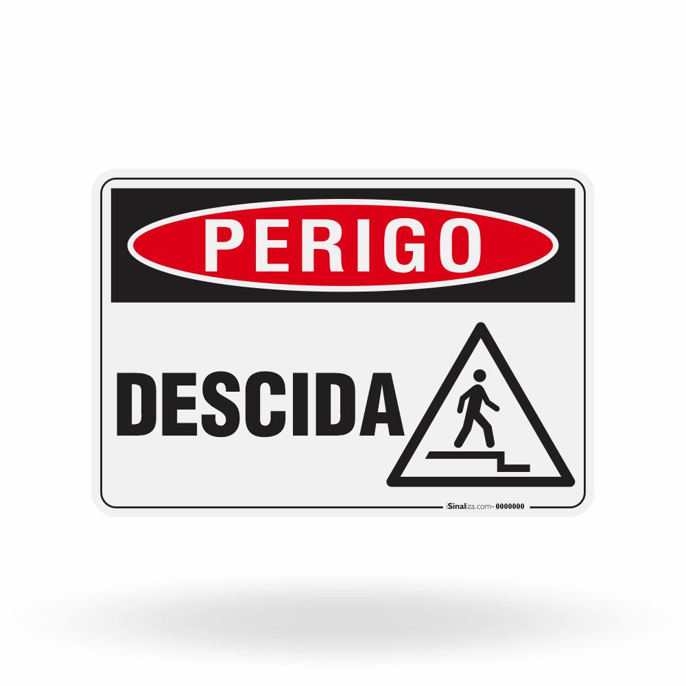 Placa Perigo - Descida