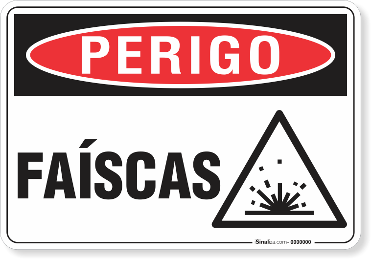 Placa Perigo Faíscas