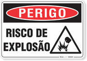 Placa Perigo Risco De Explosão