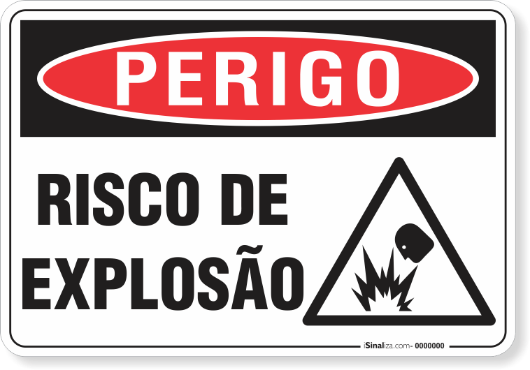 Placa Perigo Risco De Explosão