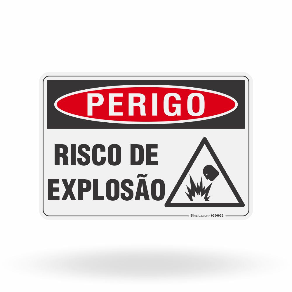 Placa Perigo - Risco de Explosão