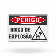 Placa Perigo - Risco de Explosão