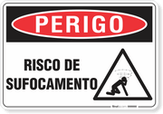 Placa Perigo Risco De Sufocamento