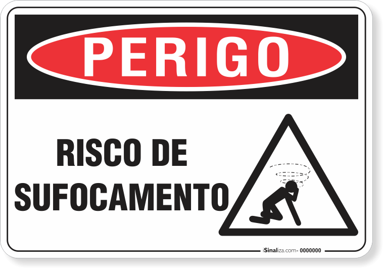 Placa Perigo Risco De Sufocamento