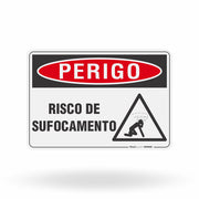 Placa Perigo - Risco de Sufocamento