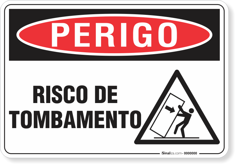 Placa Perigo Risco De Tombamento