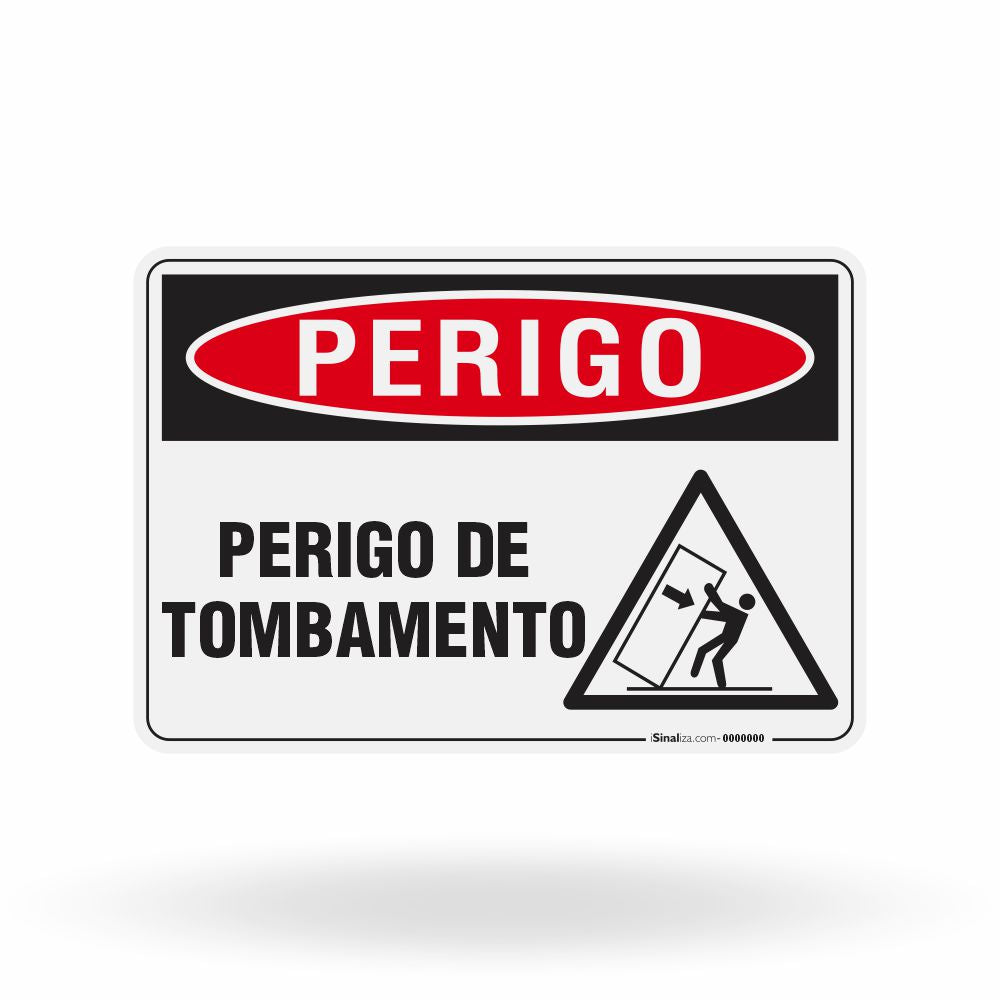 Placa Perigo - Risco de Tombamento