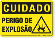 Placa Cuidado  Perigo De Explosão