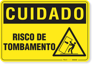 Placa Cuidado  Risco De Tombamento