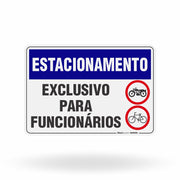 Placa Estacionamento - Exclusivo para Funcionários
