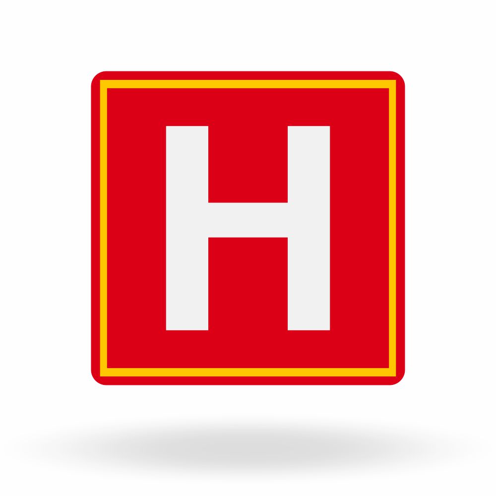 Placa de Sinalização Hidrante Quadrada E8