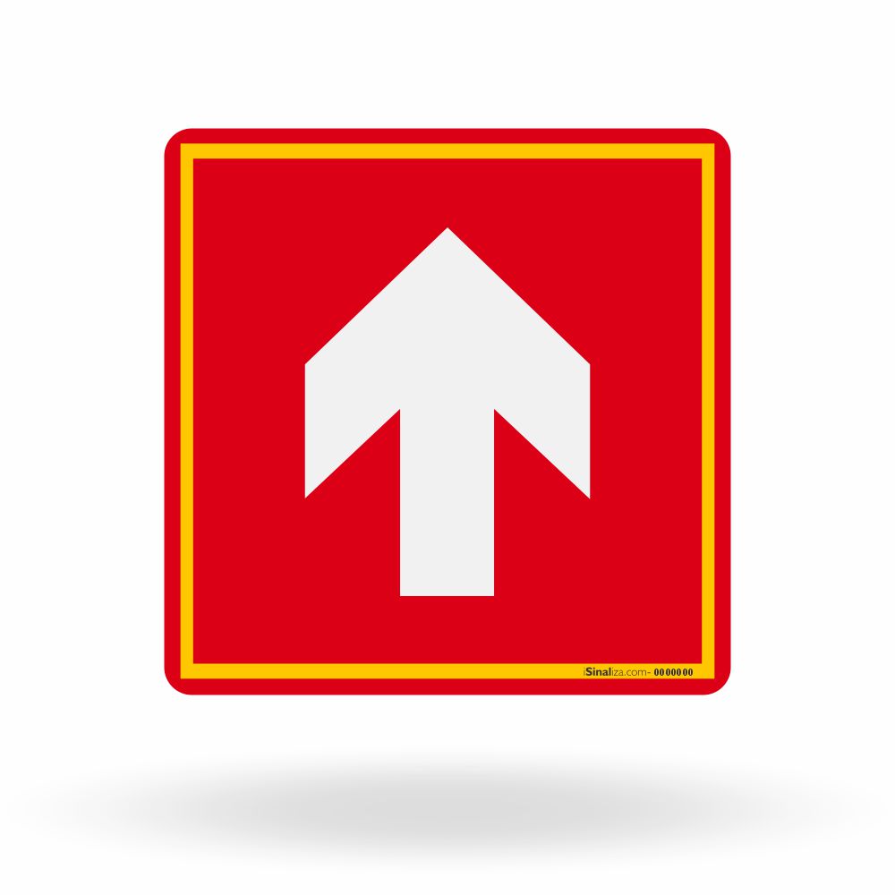 Placa de Sinalização Seta Indicativa para Cima