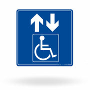 Placa de Sinalização Rota Acessível (Fluxo de Pessoas com Deficiência)