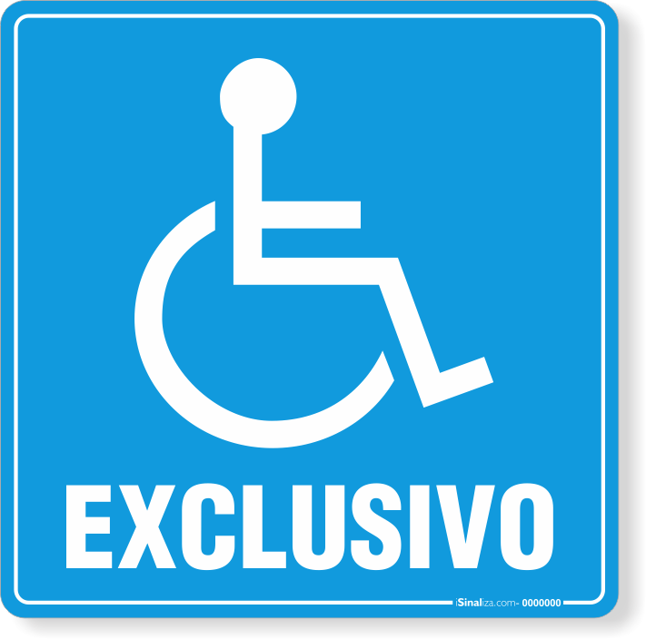 PLACA ACESSO PARA DEFICIENTES FÍSICOS (EXCLUSIVO)