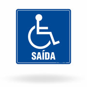 Placa de Sinalização Rota de Saída Acessível