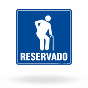 Placa de Sinalização Prioridade Idoso "RESERVADO"