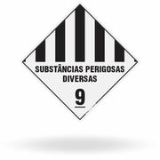 Placa de Sinalização de Risco "Substâncias Perigosas Diversas - Classe 9" NBR 7500
